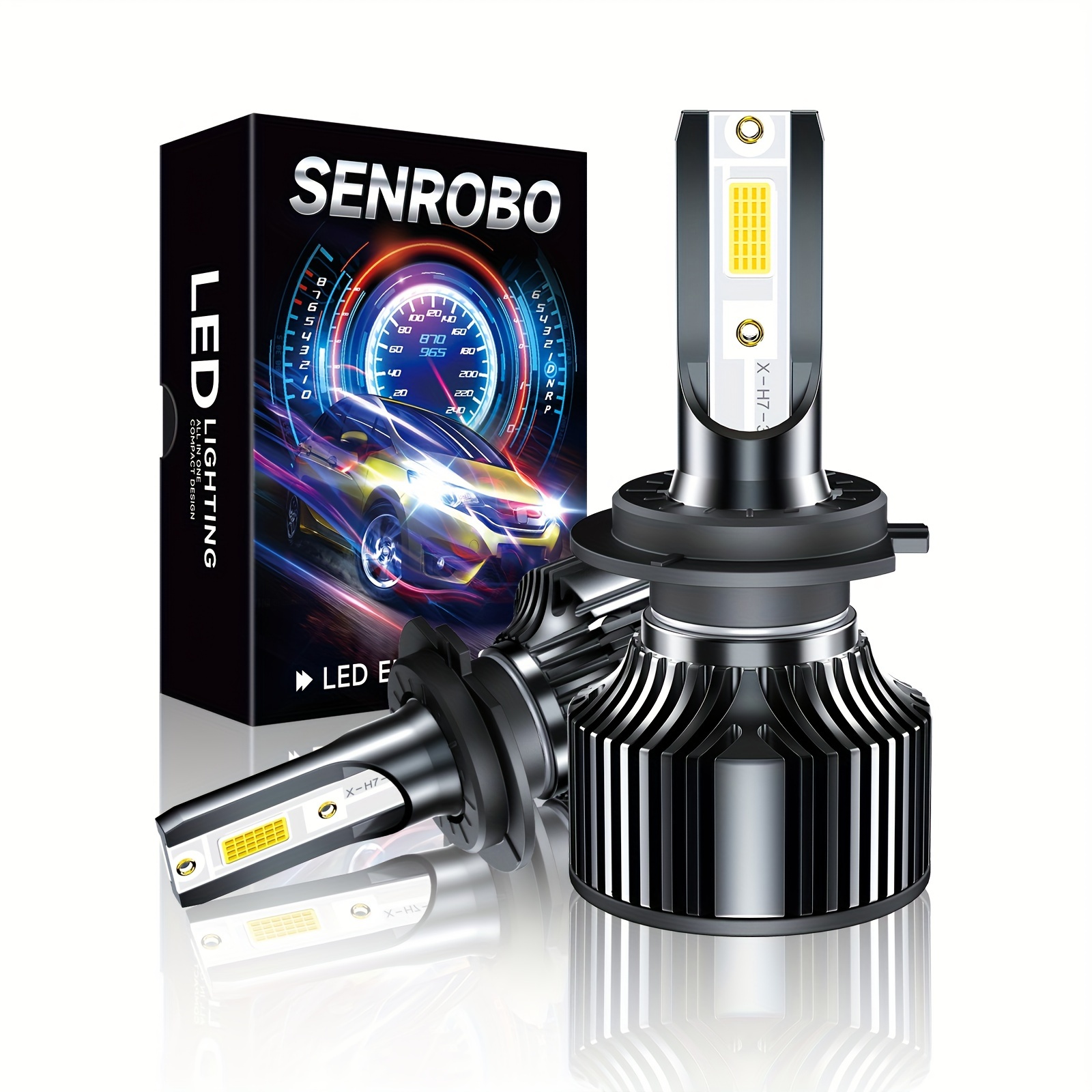 1 Pair Automotive Led Headlight Bulbs H1 H4 H7 H11 9005 9006 - Temu