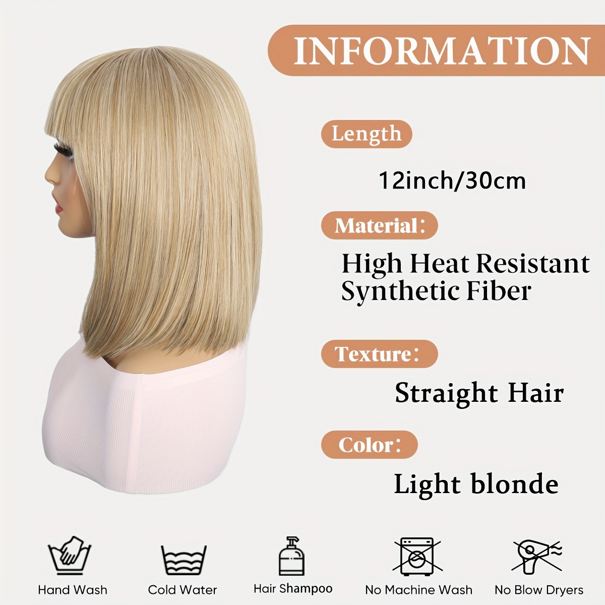 12 inch bob outlet wig