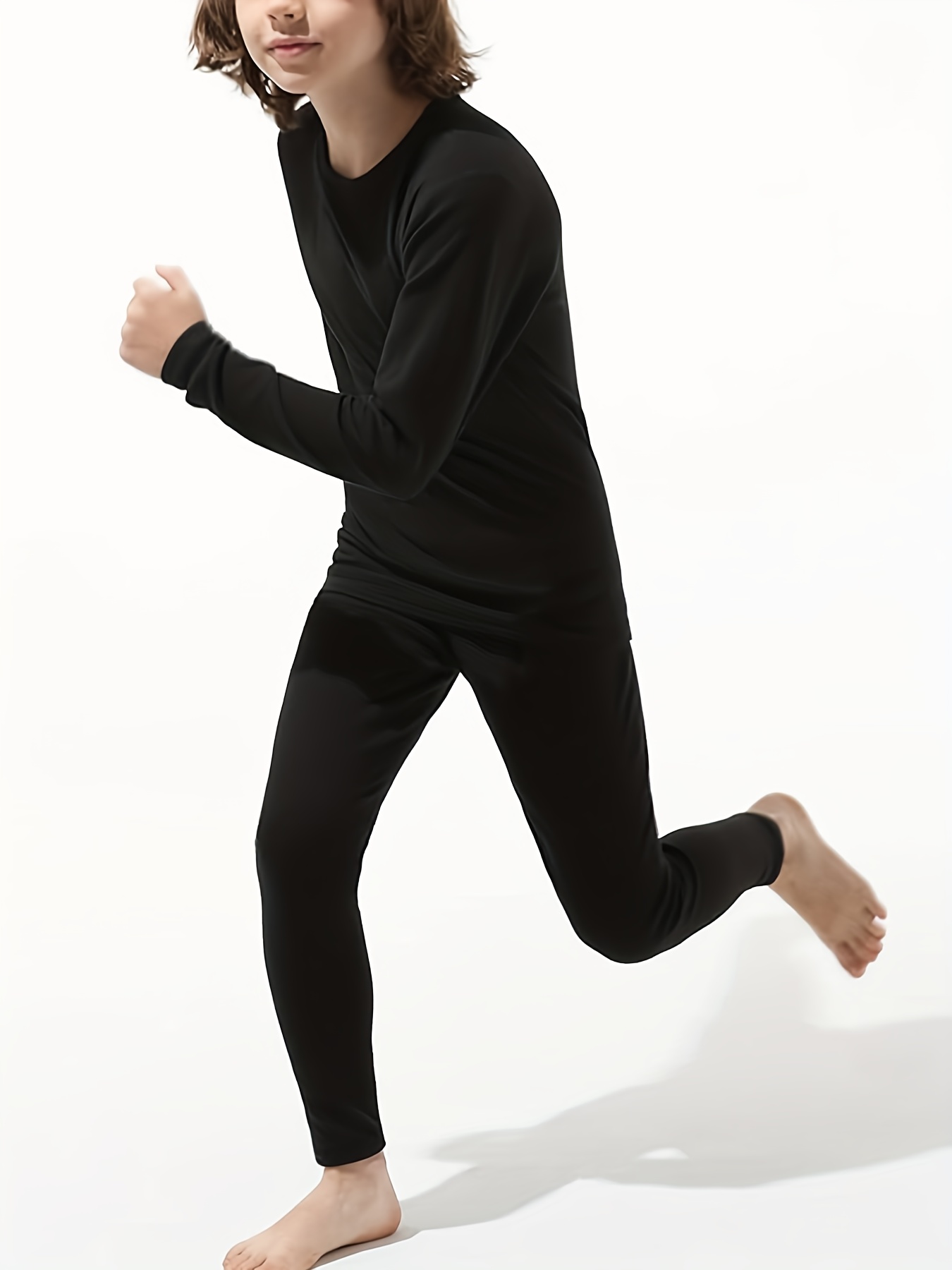 Roadbox Boys Thermal Underwear Sets - Ultra Soft FLeece Lined Long Johns  Base Layer Top and Bottoms with Pockets