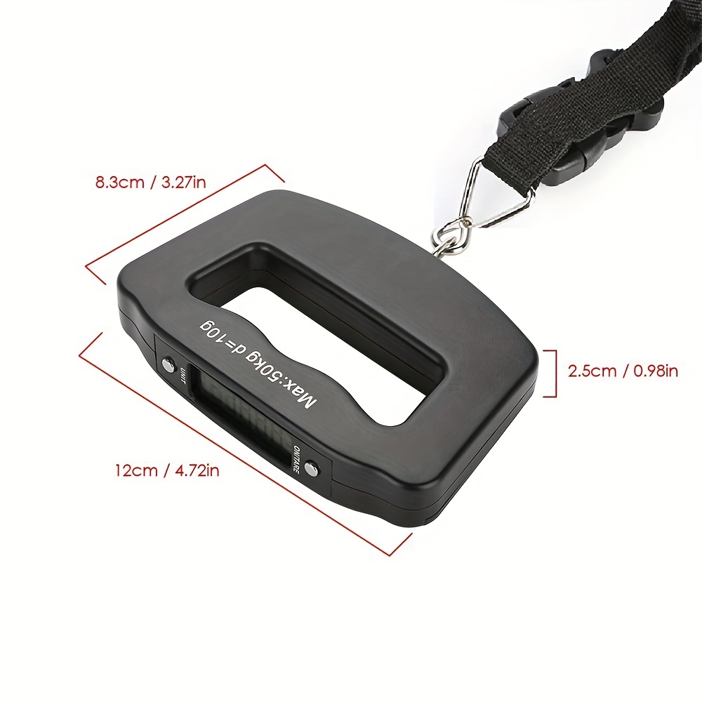 50kg/10g Portable Luggage Scale Led Display Digital Precise Mini Fish Hook  Hanging Scale Electronic Weight Scale for Travel Household Outdoor Weighing  - Eezee