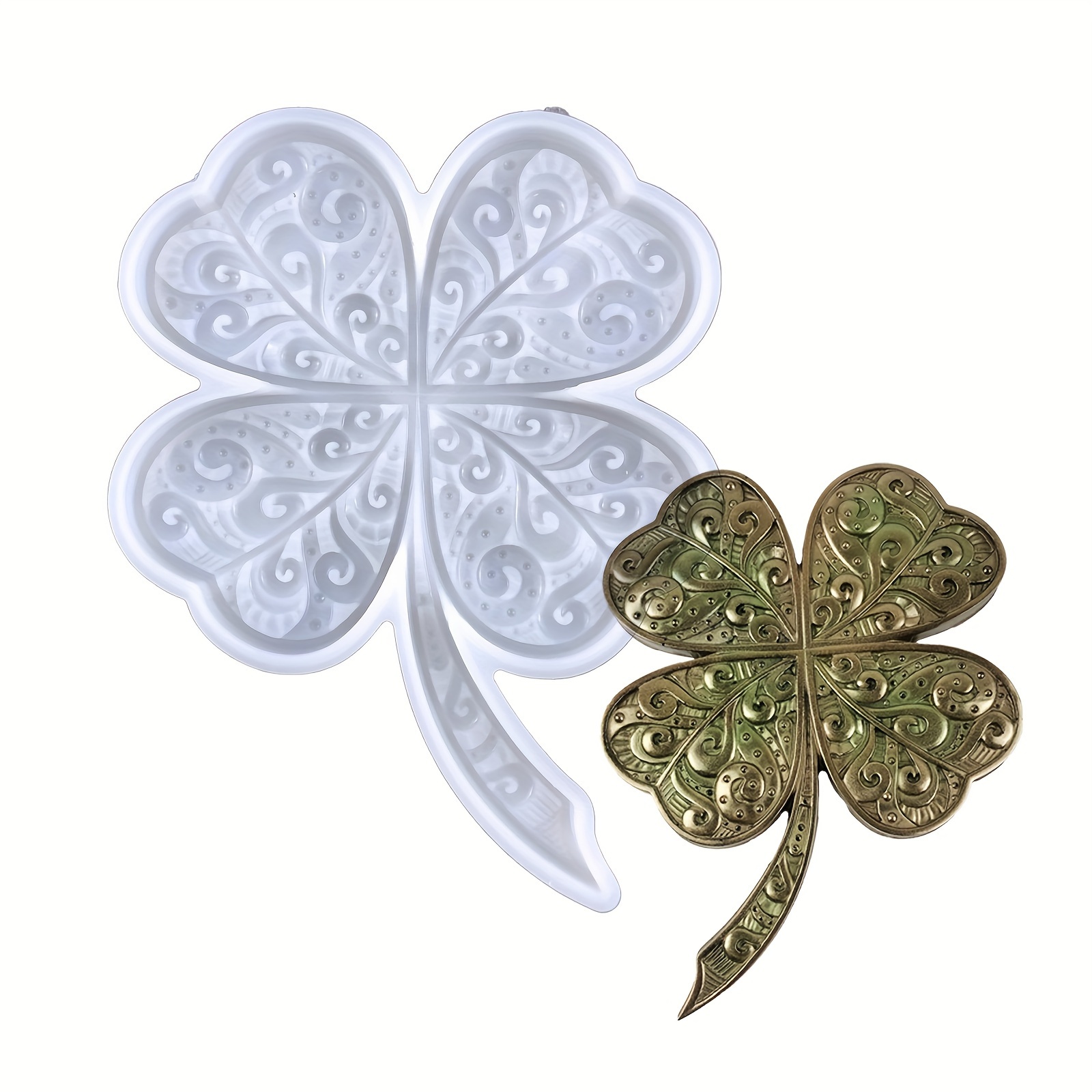 Diy Clover Maple Leaf Plant Keychain Resin Silicone Molds - Temu