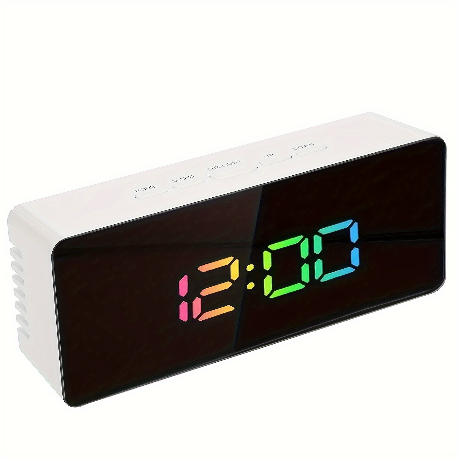 Horloge de lumière de nuit LED Petite table numérique Calendrier snooze  réveil