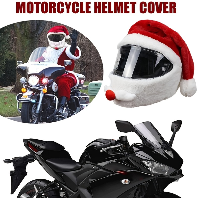 Neue Motorradhelm-Weihnachtsmütze Im Freien, Verrückt, Lustig,  Weihnachtsmann, Motorradhelm-Abdeckung, Weihnachten