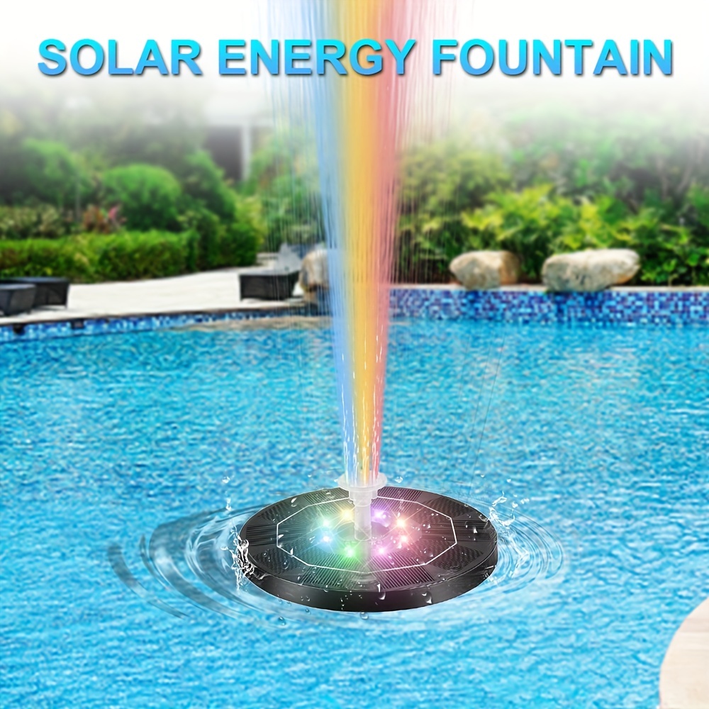 Fontaine solaire flottante, cascade d'étang, Simulation de feuille