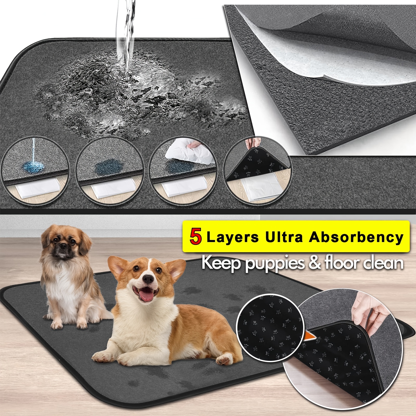 Reusable Non slip Pet Mat For Dogs And Cats Absorbent - Temu