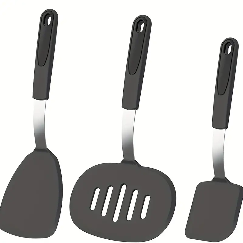 Silicone Spatula Set For Nonstick Cookware Kitchen Cooking - Temu