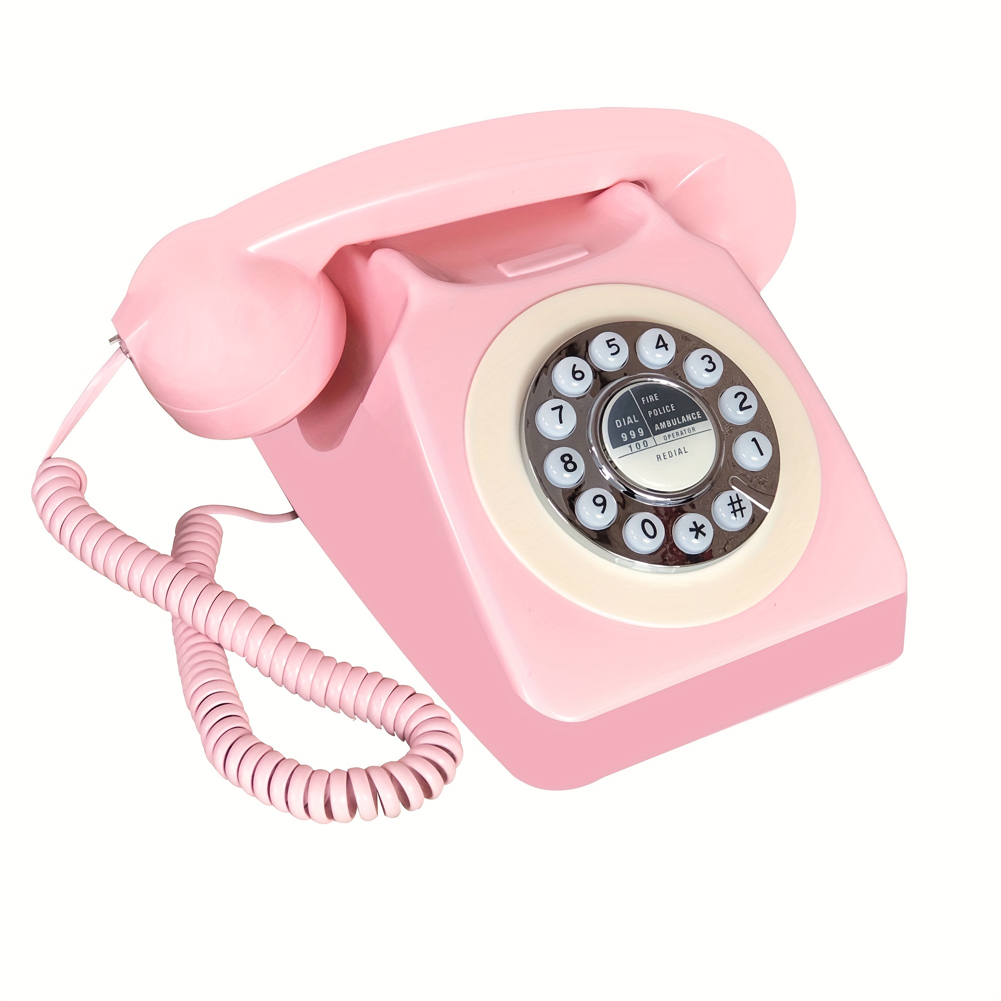 Teléfono vintage, teléfono fijo retro de cerámica para el hogar
