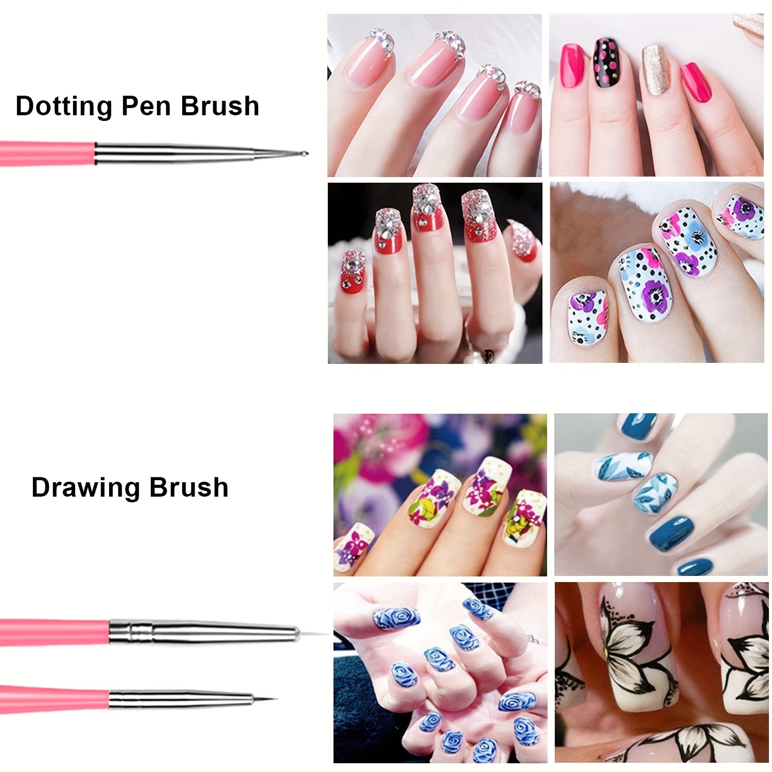 Professional Nail Art Dotting Pen Kit Perfect For - Temu