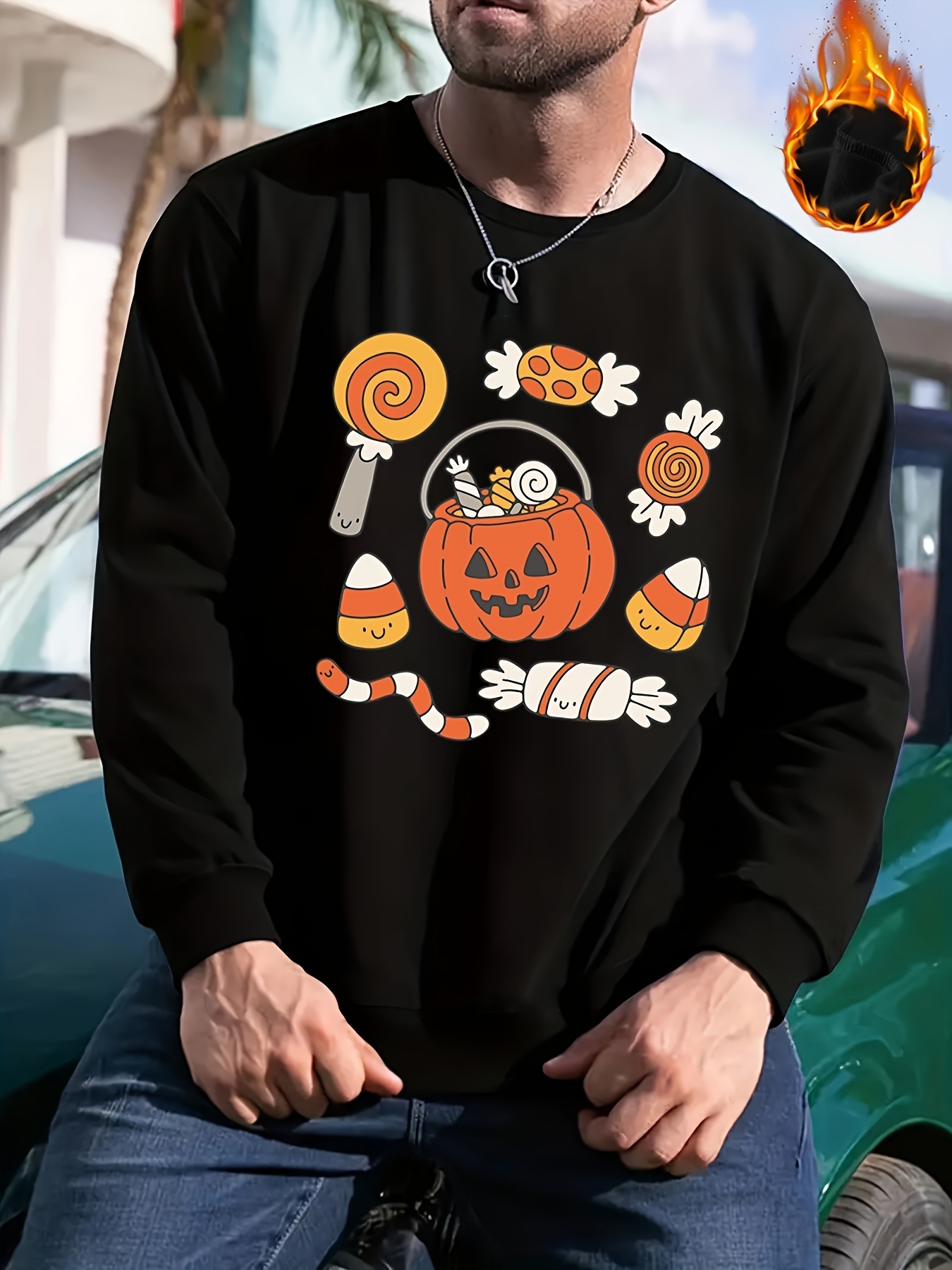 Mens 2025 halloween sweatshirt