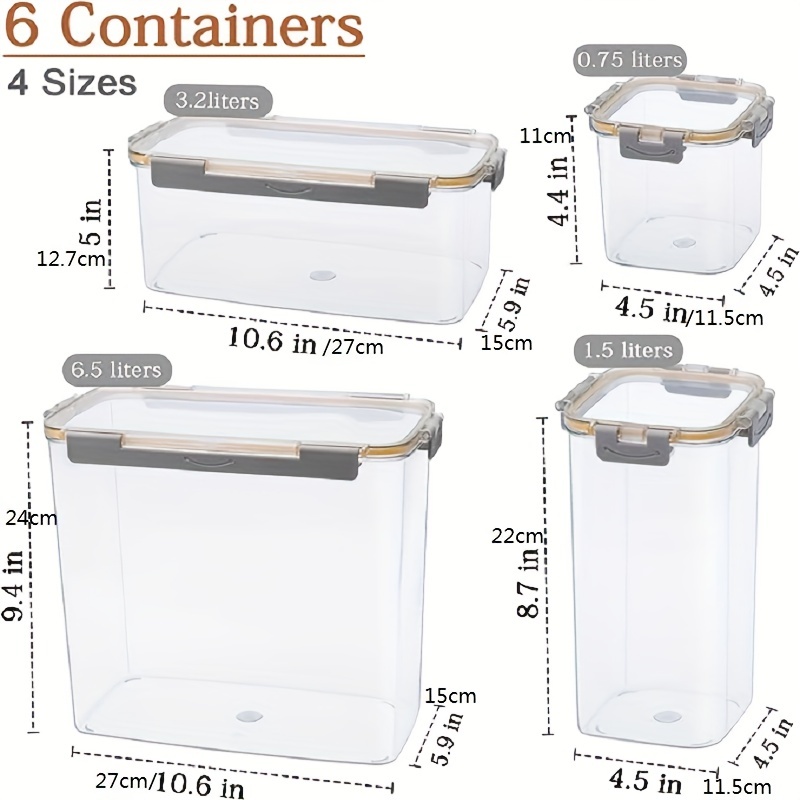 Cereal Container, EAGMAK Airtight Dry Food Storage Containers, BPA Free  Large Kitchen Pantry Storage Container for