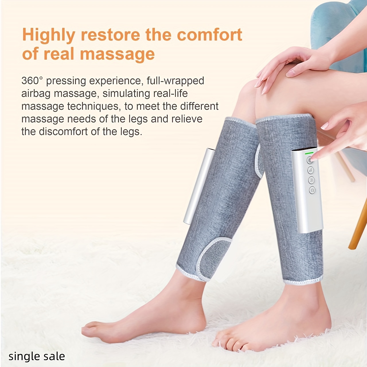 Cordless Leg Massager For Circulation And Relaxation 3 Heat And