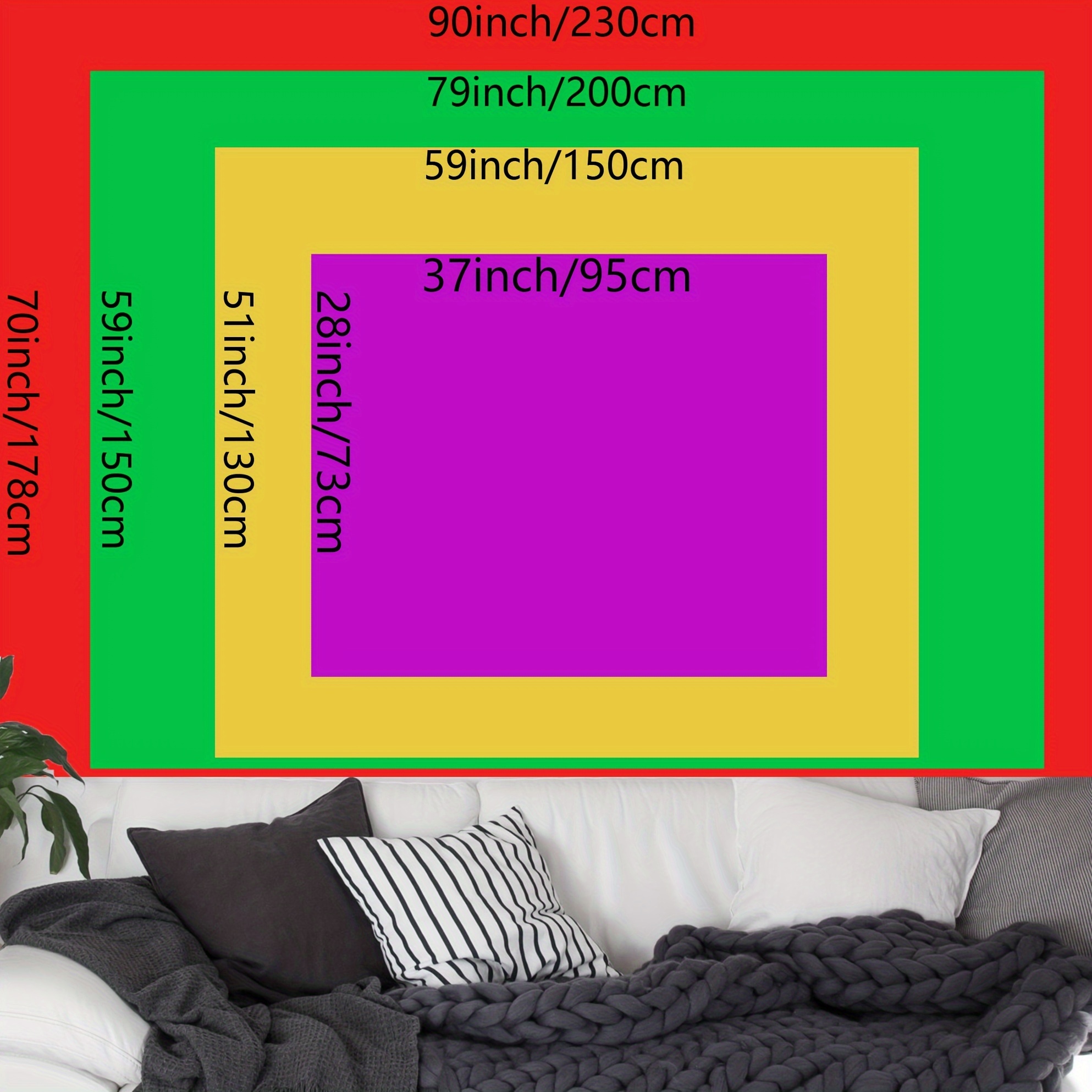 Uv blacklight reactief zeven chakra mandala wandkleed voor huis_voghion.com