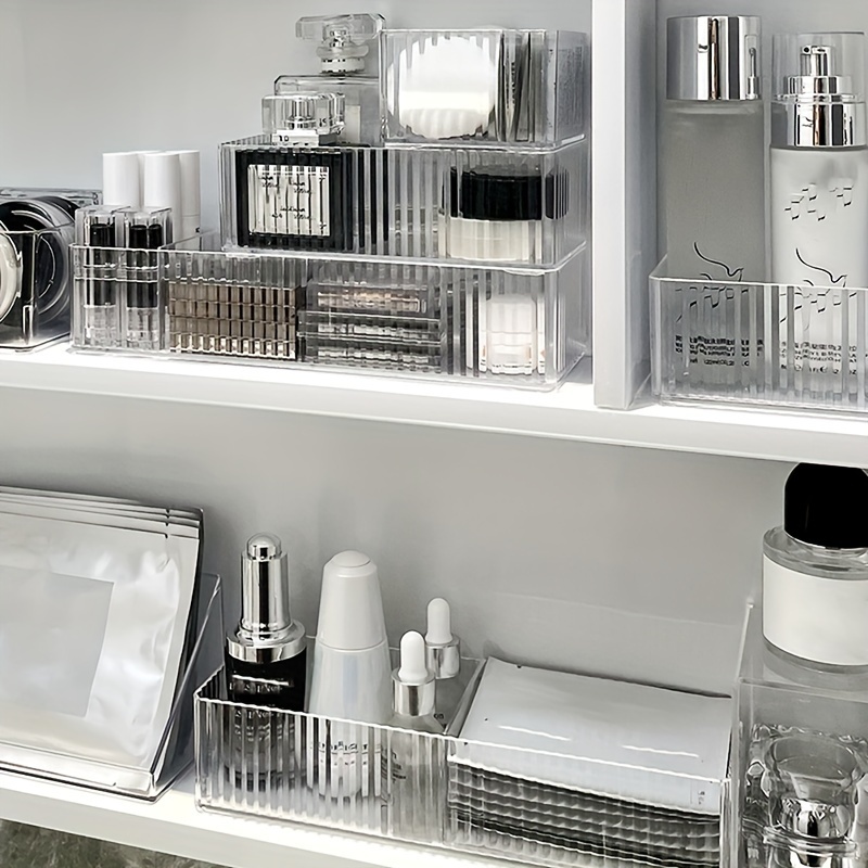 1 drawer design acrylic cosmetic organizer for dressing table makeup storage box for lipsticks eye skincare products supplies details 4