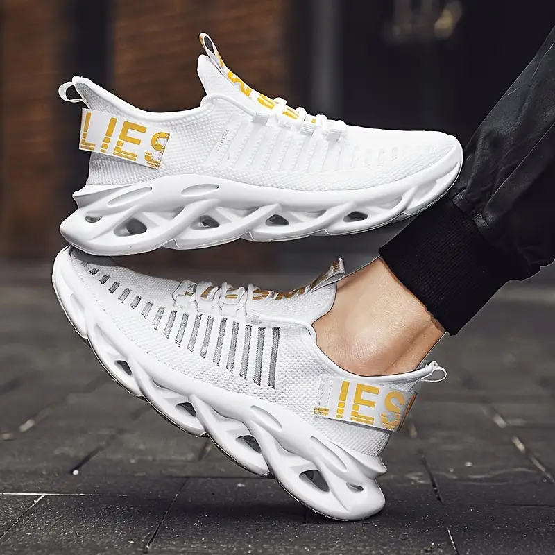 trendy blade type slip on wear resistance running shoes elastic mesh breathable non slip preppy school sneakers soft comfortable stylish casual versatile athletic shoes sock shoes details 1