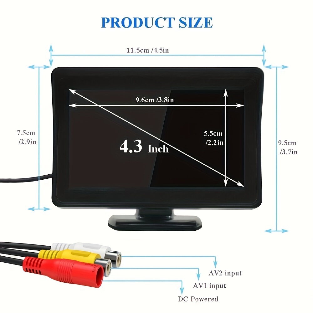  Backup Camera 7-Inch Monitor Truck: 2K USB Plug-Play Easy Set  up No Glare-Led Lights Car Rear View Camera Clear Night Vision Reverse  Camera DIY Parking Line - AMTIFO A23 : Electronics