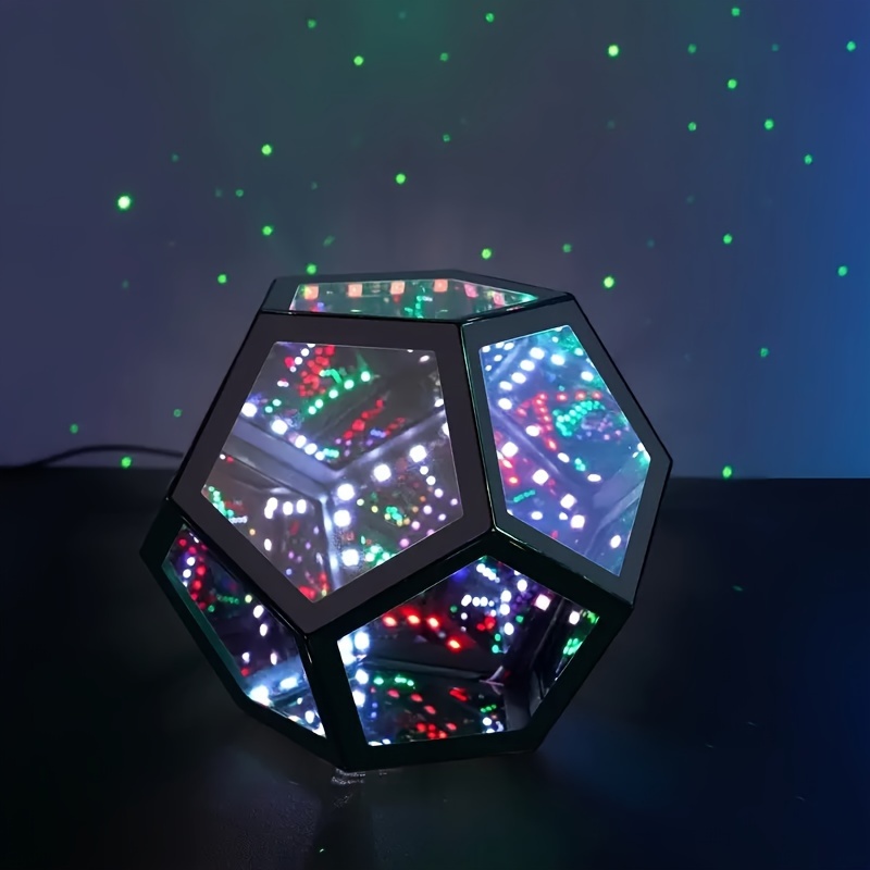 Infinity Dodecahedron Gaming Light Cool Rgbw Led Desk Table - Temu