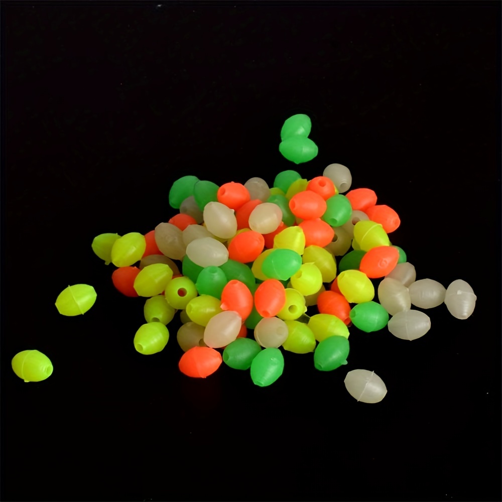 100pcs Luminous Beads Fishing Space Beans Soft Plastic Glowing