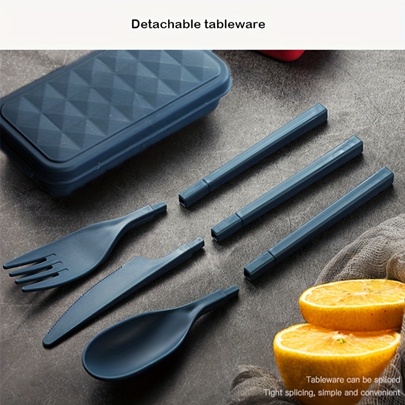 4 Sets Reusable Utensils Set with Case, Travel Utensils with Case, Reusable  Utensils for Lunch Box accessories, Portable Chopsticks Knife Fork and