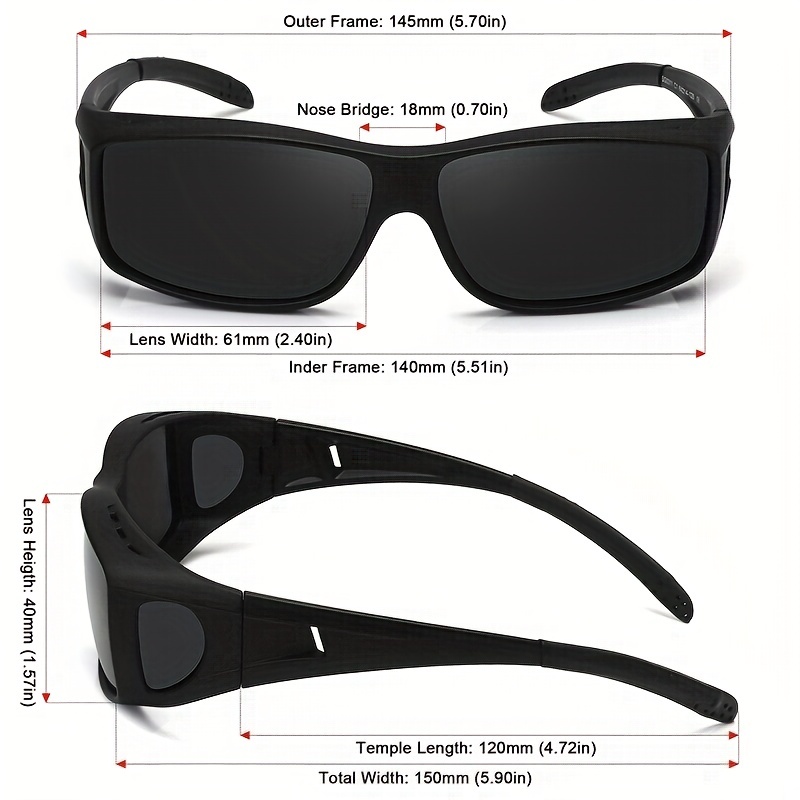 Vintage Cool Fit Over Polarized Sunglasses For Glasses Cover Uv400 For Men  Women Outdoor Sports Party Vacation Travel Driving Fishing Supplies Photo  Props, Check Out Today's Deals Now