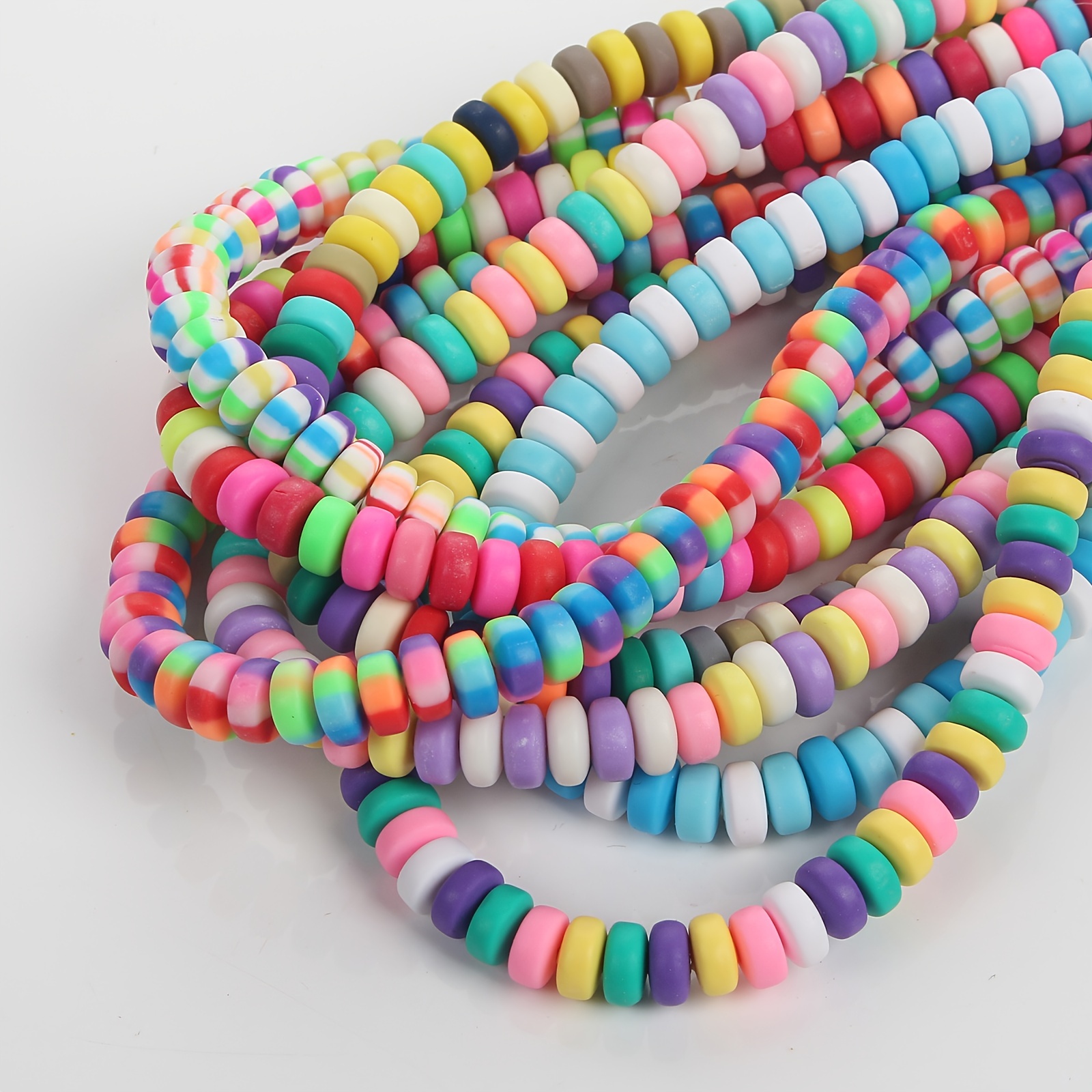 Diy Handmade Jewelry Accessories Polymer Clay Flat Beads - Temu