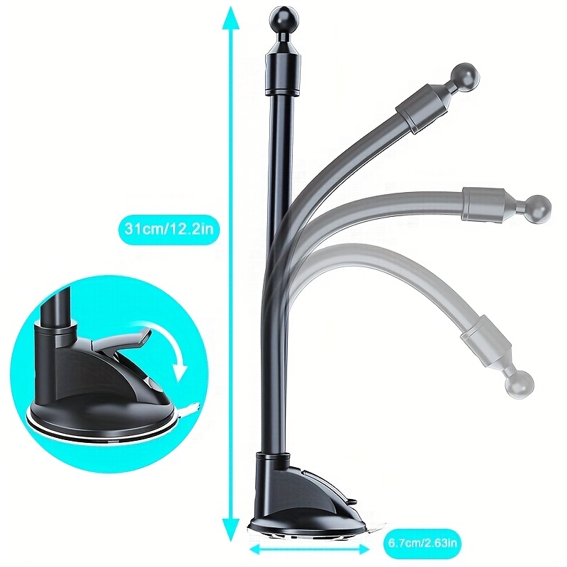 Car Phone Holder with Strong Suction Cup Gooseneck Mount