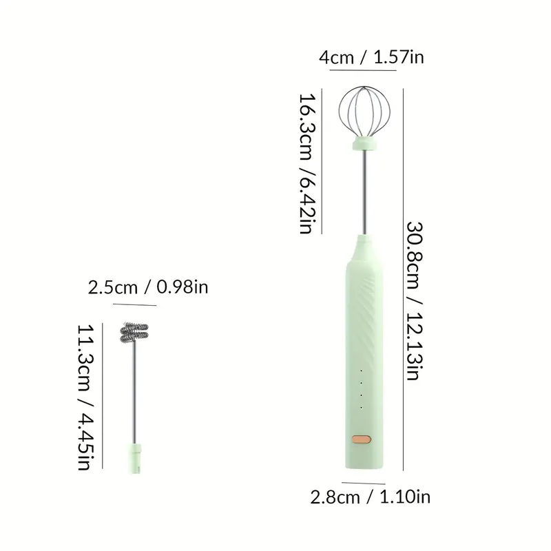 1pc green white multifunctional rechargeable handheld mixer electric egg beater high power for household cake making milk eggs cream foam dough tea kitchen gadget details 9