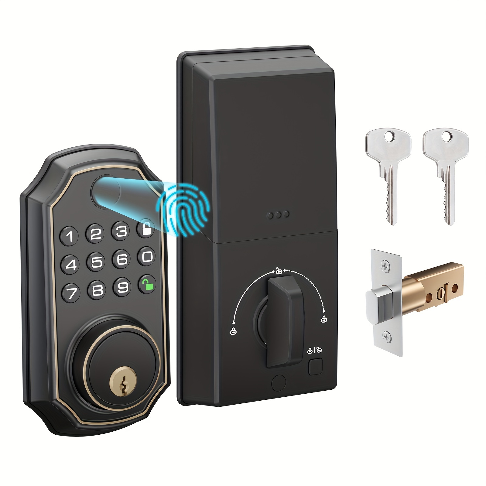 Cerradura Invisible inteligente para puerta de madera, dispositivo  electrónico con tarjeta IC 13,56, sin perforación