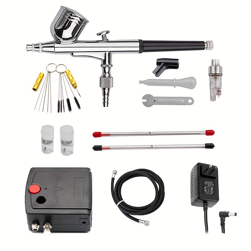 Upgraded Airbrush Kit With Air Compressor Portable Cordless - Temu