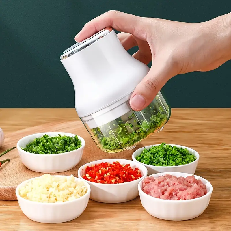 Cordless Mini Food Chopper - - Perfect For Onions, Chilis, Herbs, Garlic,  Veggies, And Fruits - Easy To Use And Portable - Temu