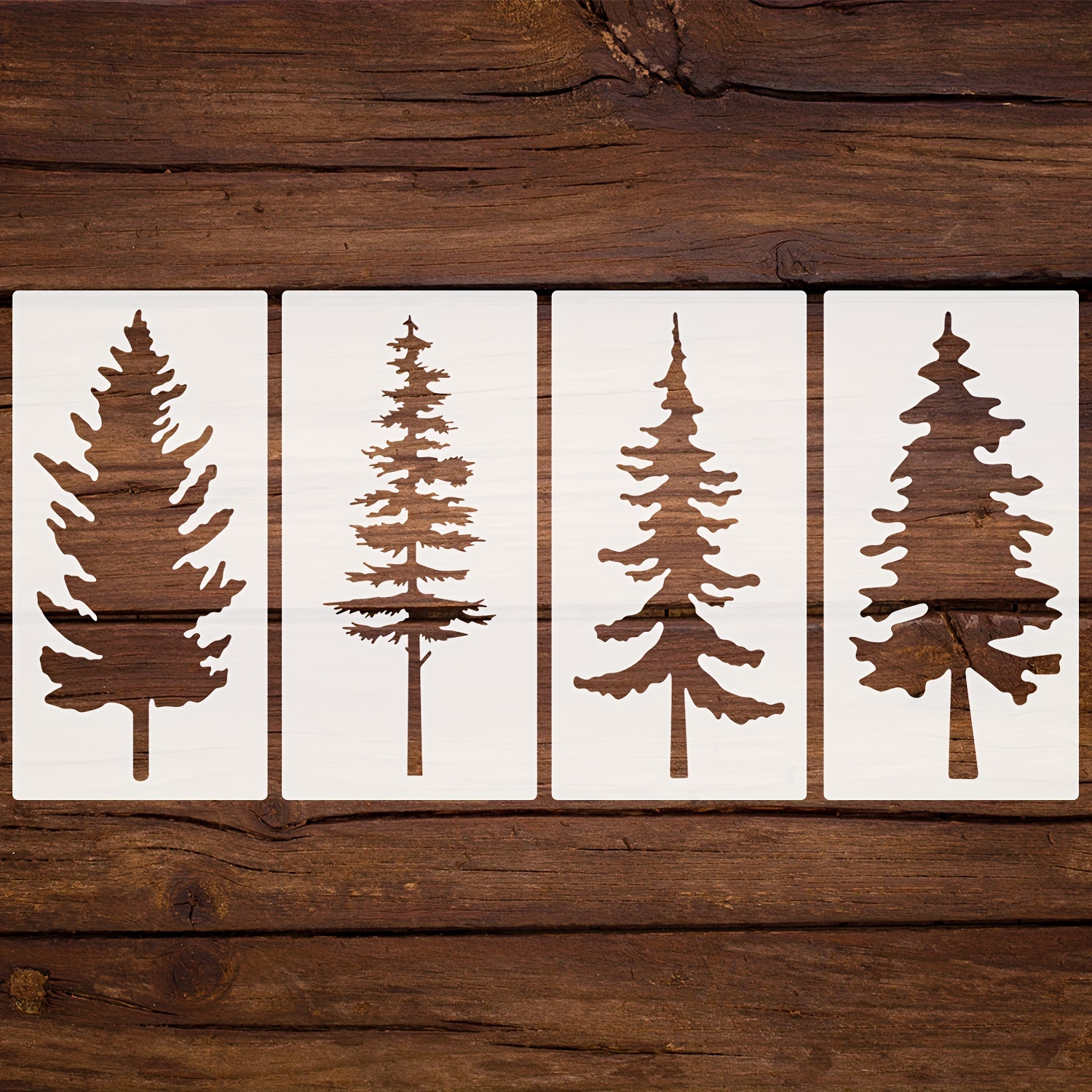 Pine Tree Stencil Reusable Fir Tree Skinny Tree Christmas - Temu