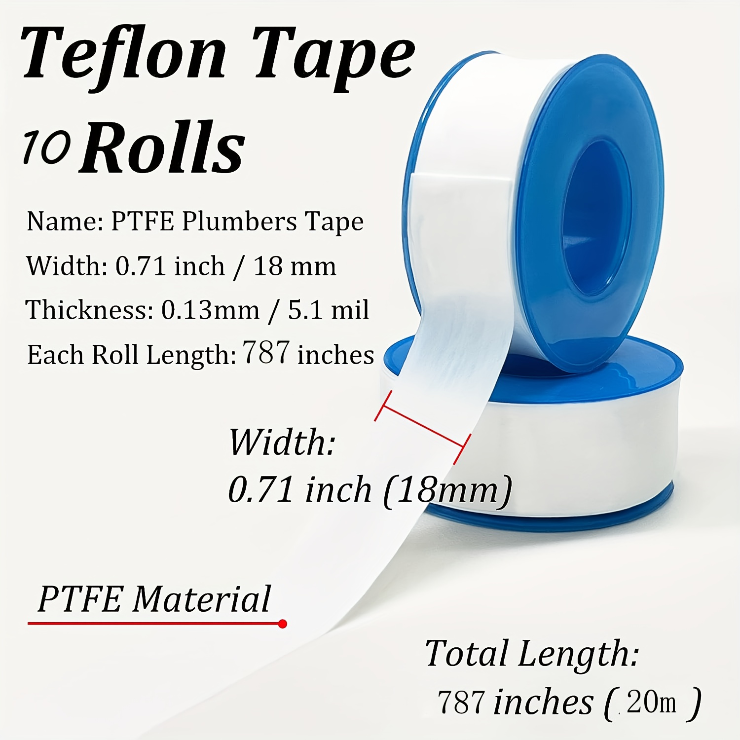 1pc Cinta De Teflón Extra Larga Cinta De PTFE Para - Temu Spain