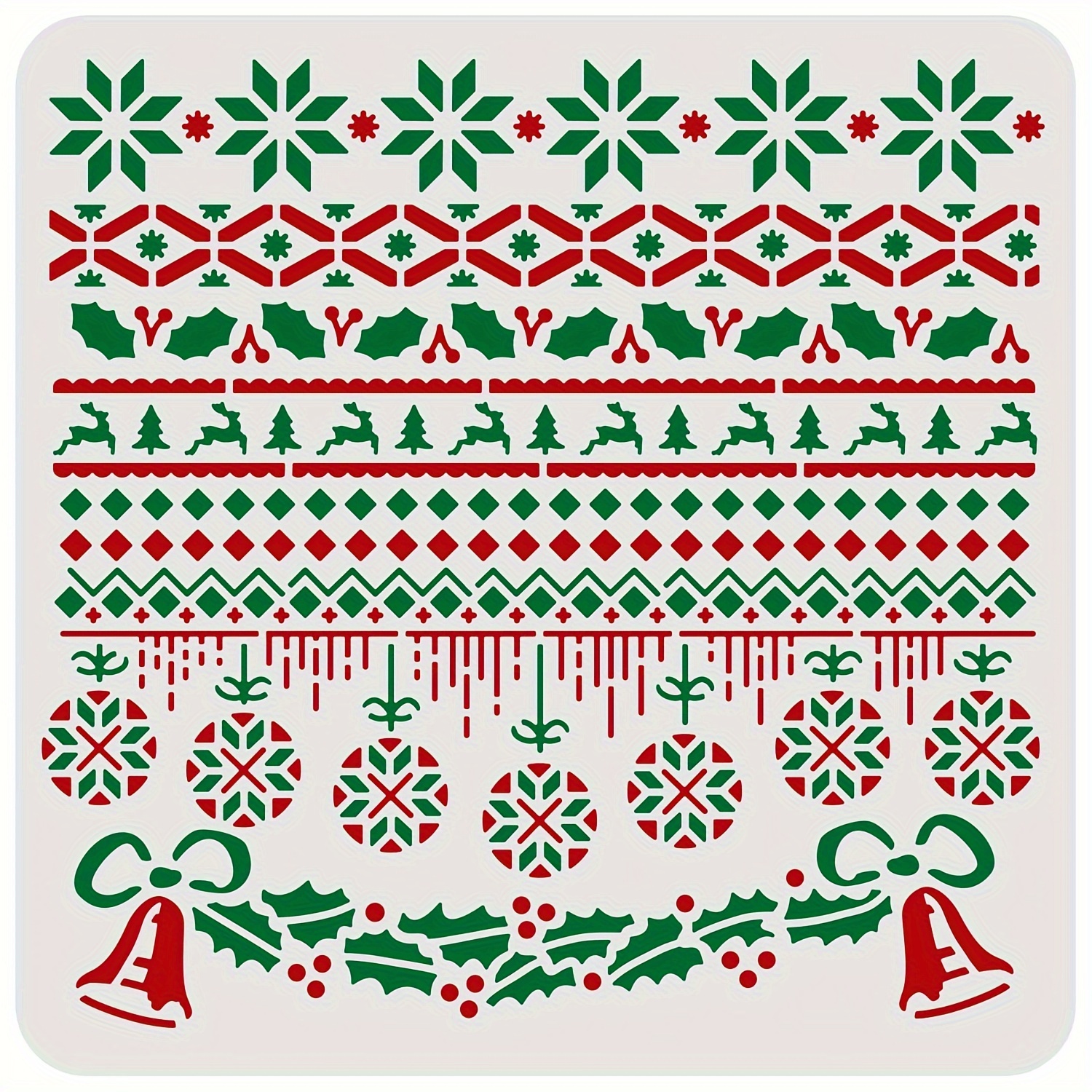 1pc christmas border stencil 11 8x11 8inch reusable Temu Australia