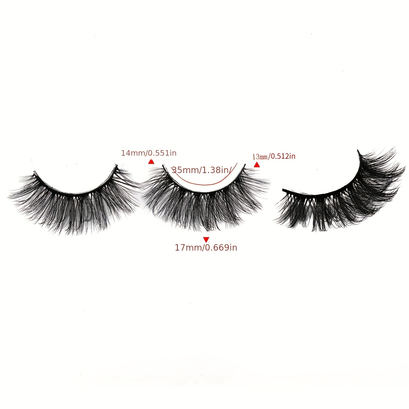 5 Pairs Thick Curling 17mm False Eyelashes