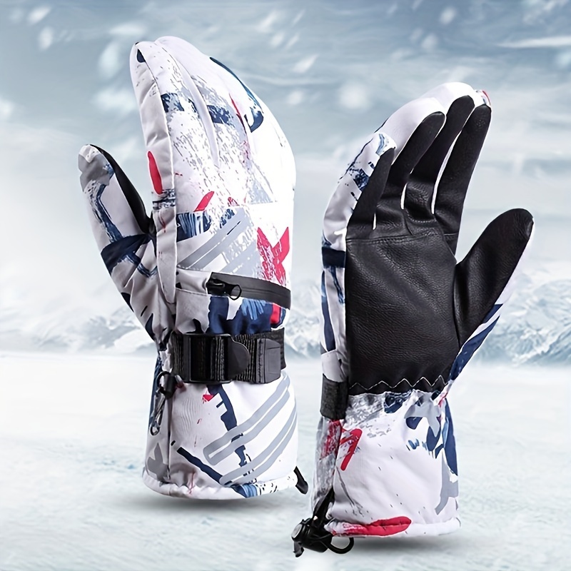 Guantes de invierno para hombre y mujer, guantes impermeables para esquiar  y nieve, guantes de ciclismo con dedos completos, guantes térmicos cálidos
