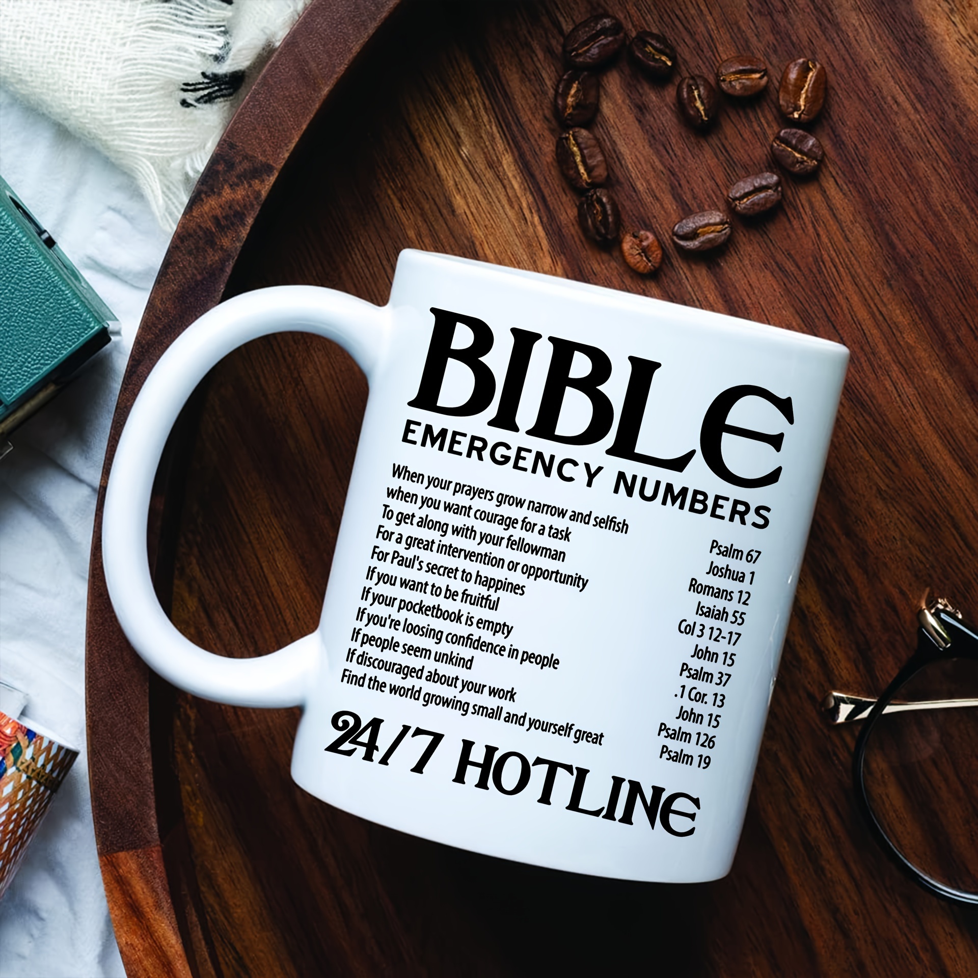 1pc, Bible Emergency Numbers Coffee Mug, Ceramic Coffee Cups, Christian  Water Cups, Summer Winter Drinkware, Birthday Gifts, Holiday Gifts,  Christmas