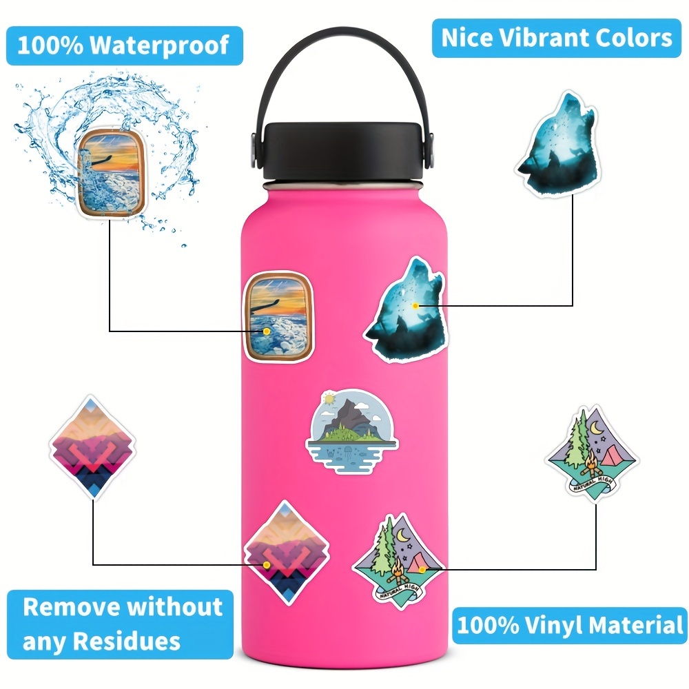 Sand Camping Stickers Pack, Waterproof Travel Wildlife Stickers For Water  Bottle Laptop Cup Car, Wilderness Nature Stickers - Temu