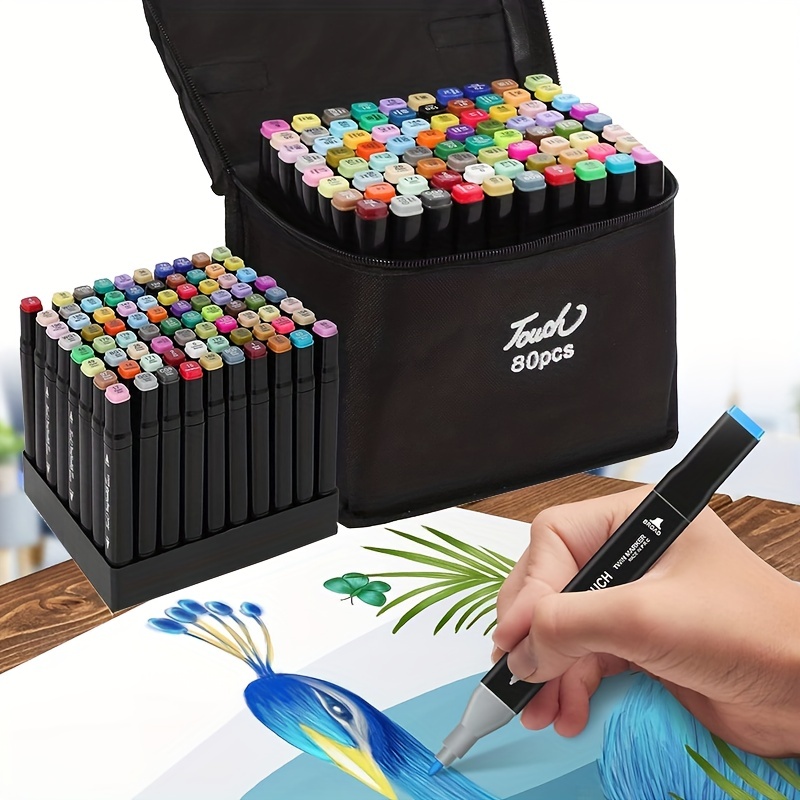 Dual-Tip Watercolor Marker Drawing Set 13-Count