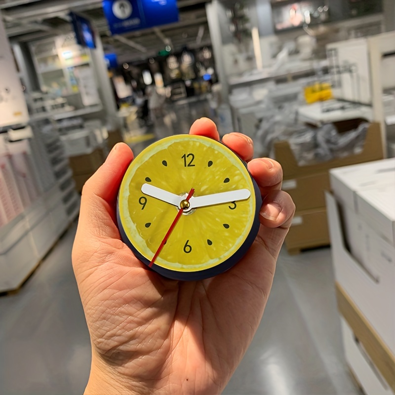  BREWIX Kühlschrank-Wanduhr, magnetische Kühlschrank-Aufkleber,  Wanduhr, Heimbüro, Café, Shop-Dekoration, 8,9 cm, runde hängende  Uhr-Magnet-Aufkleber Uhr (Color : Green)