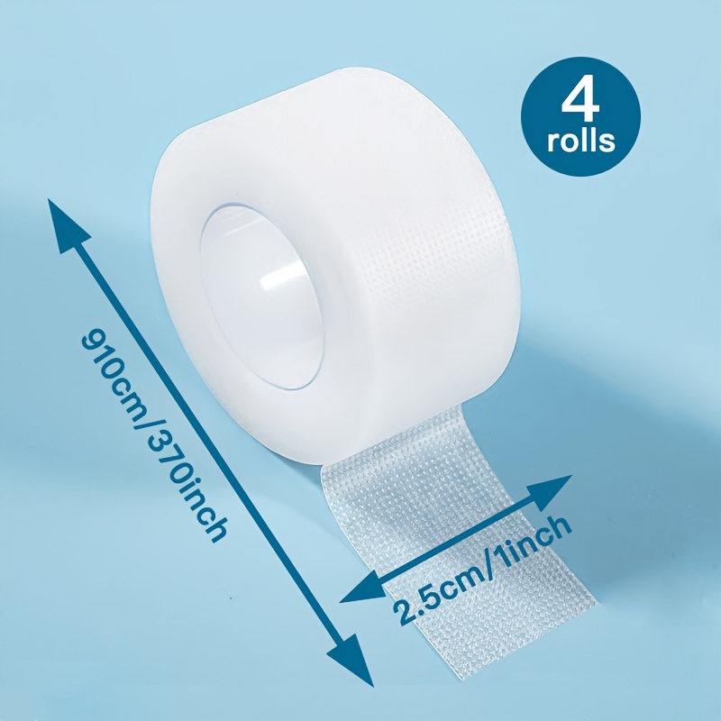 5 Rolls Adhesive Bandages Breathable Medical Tape, Clear Medical Tape  Microporous Medical Tape Sensitive Skin Tape Waterproof Adhesive First Aid  Tape