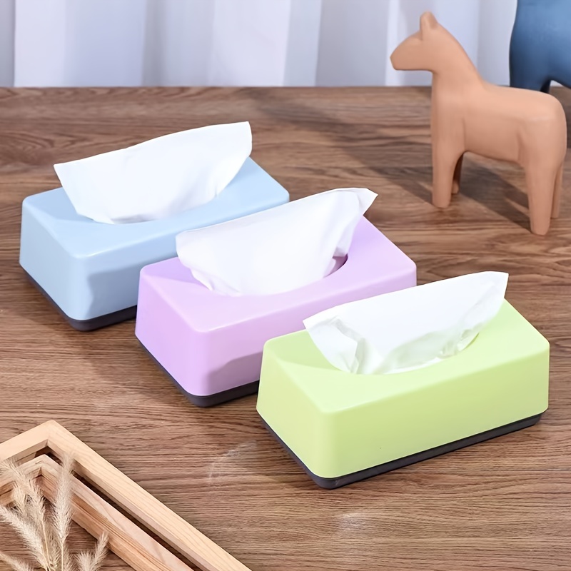 Decorative Tissue Box Cover, V Opening High Quality Tissue Holder, Pu  Leather Tissue Storage Bag, Multi-purpose Solid Color Napkin Paper Box, For  Bathroom Office Bedroom Living Room Car - Temu
