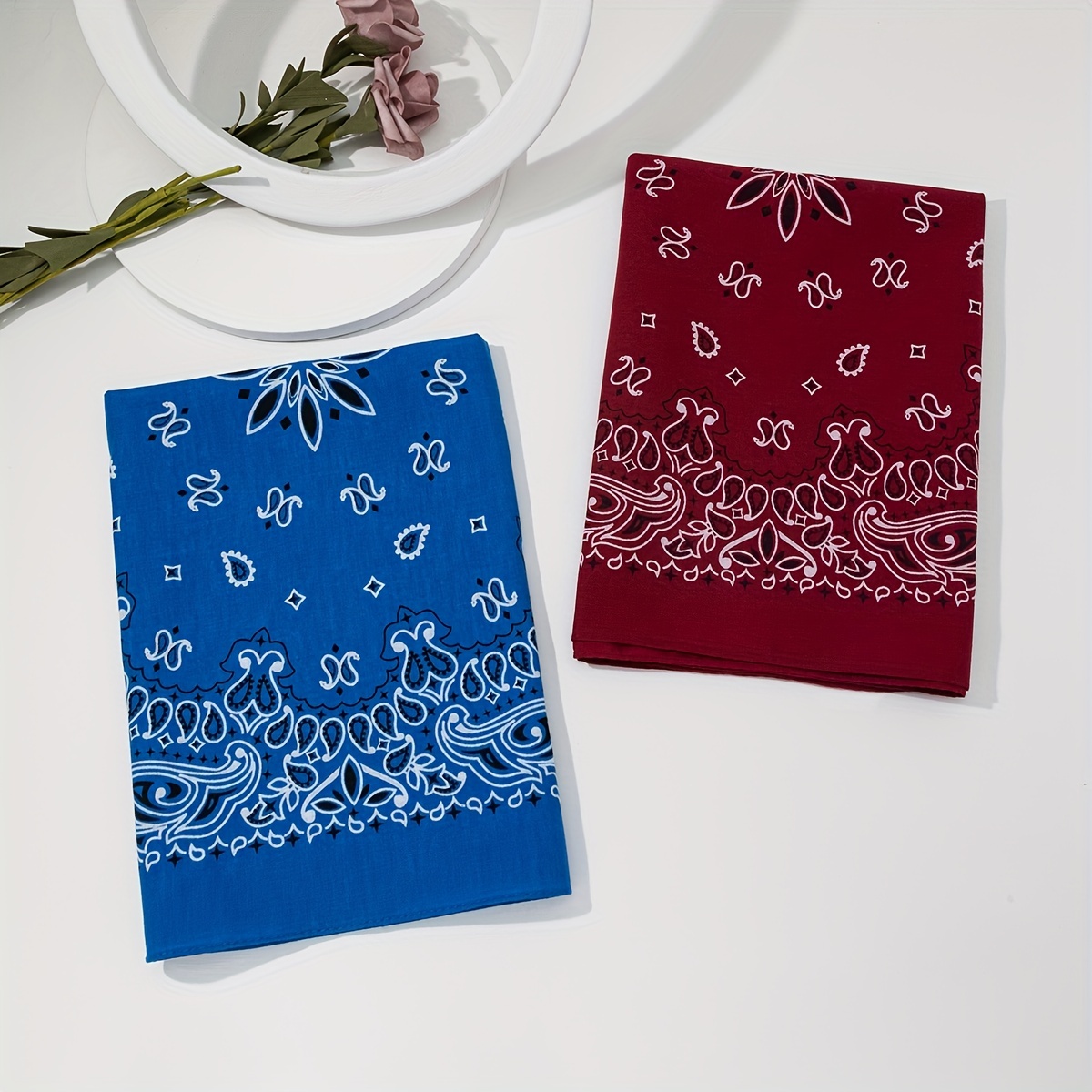 Foulard Cachemire ILOVEDIY Bandana Carré Motif Cachemire - Foulard