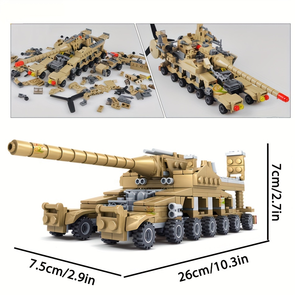 1 Military Tank Building Blocks Vehicle Plane Truck Car Ship - Temu