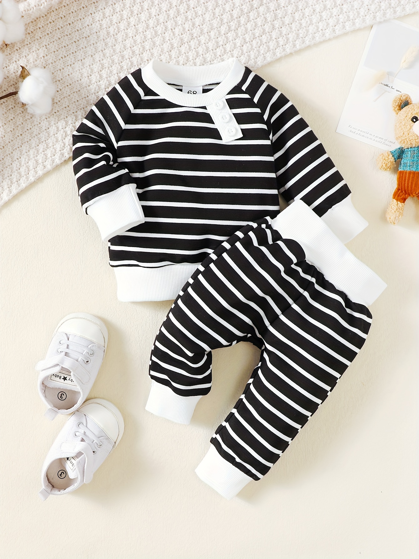 Conjunto de ropa para niños y niñas, pijama con estampado de camiseta de  manga larga, Tops con pantalones, ropa de dormir para bebé, novedad de 2023