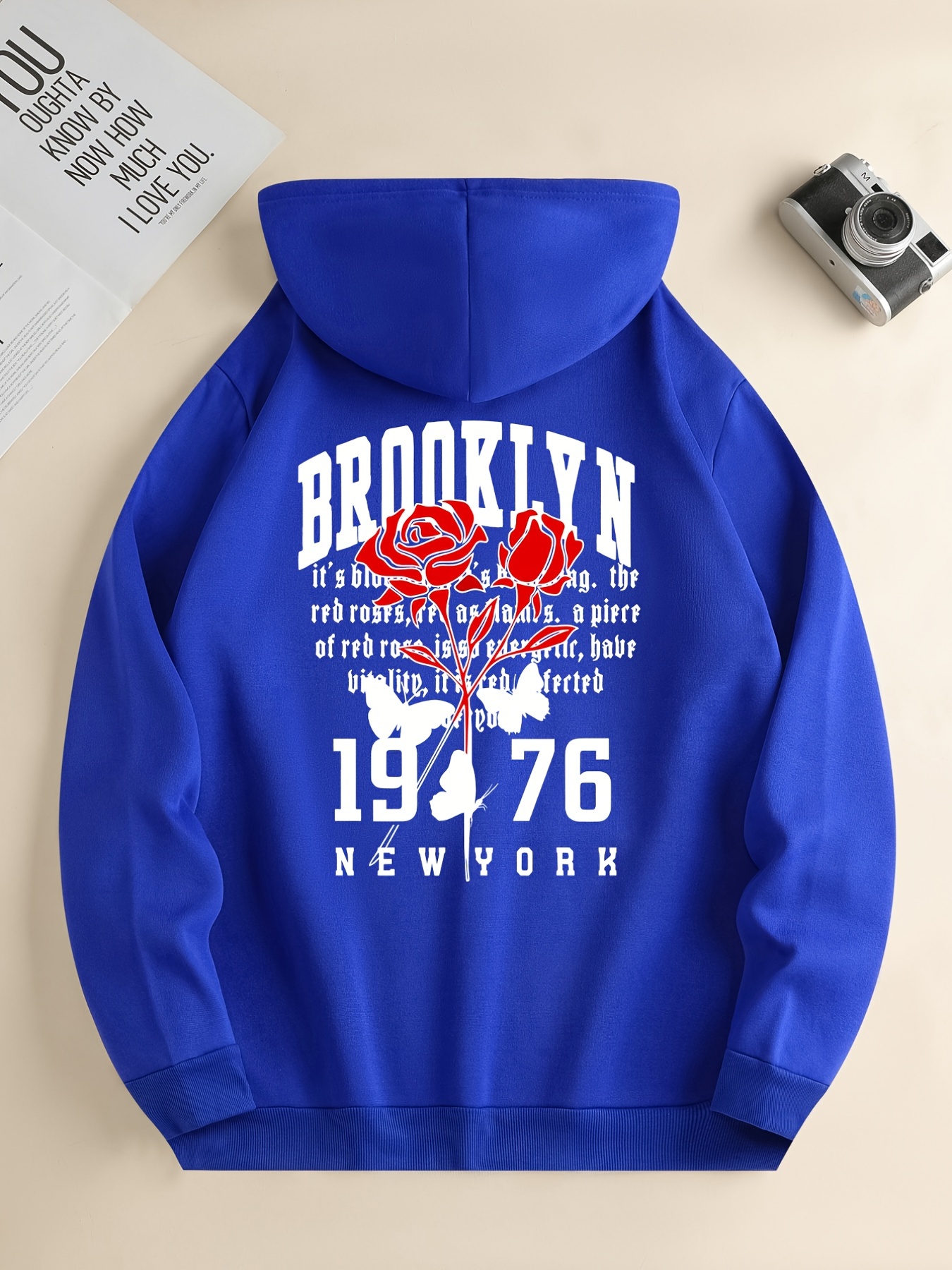 Retro Letter Rose Print Hoodie Hoodies Men Men s Casual Temu Canada