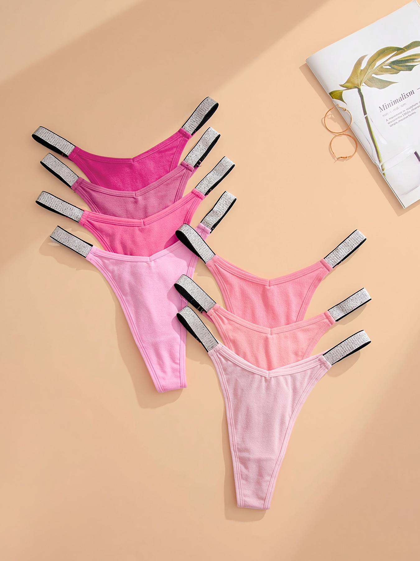 Sparkly Pink Zodiac Thong, Shiny Panties, Zodiac Underwear, Dancewear, Gift  
