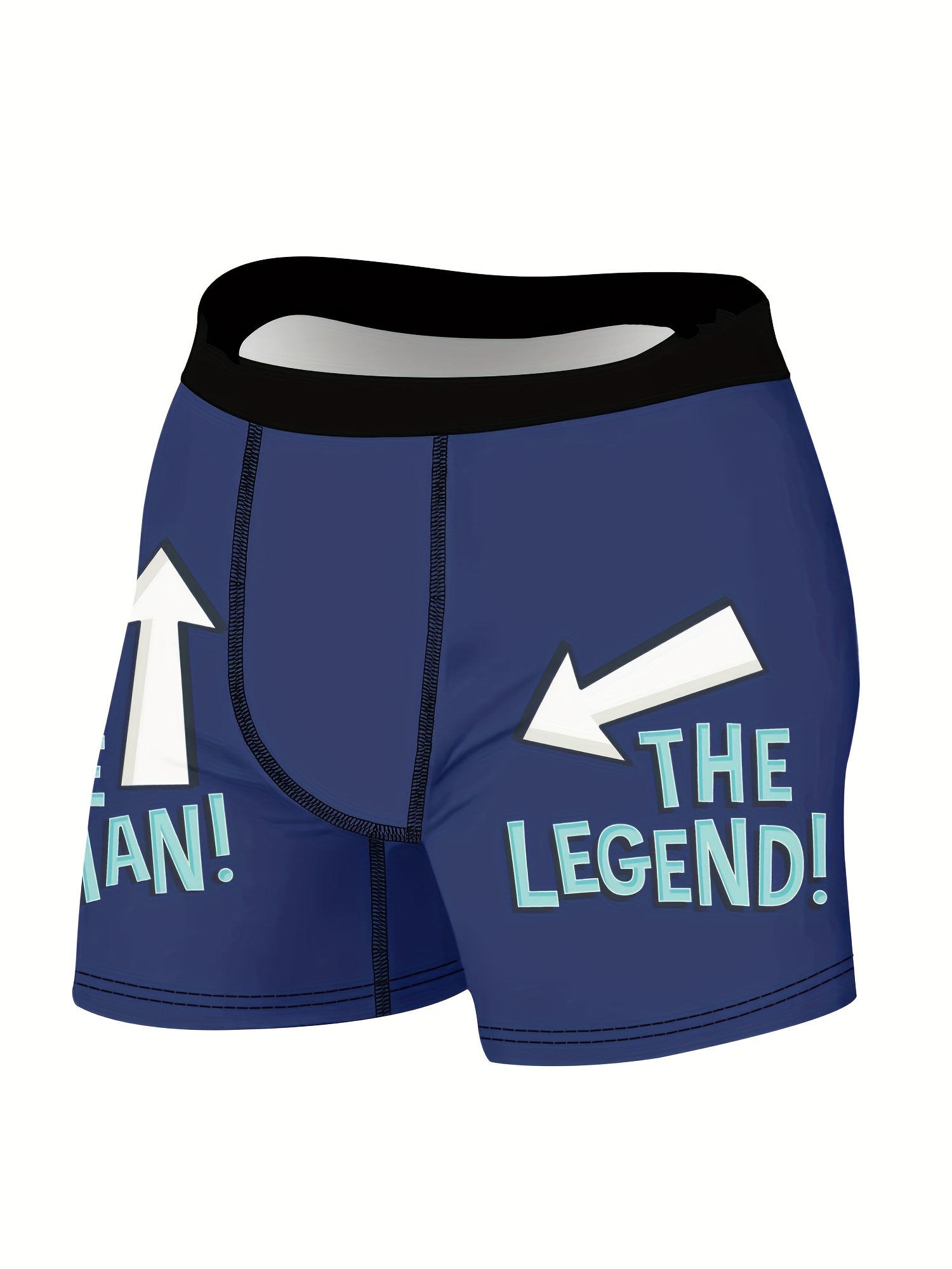 Man Legend' Print Men's Fashion Novelty Boxer Brief Shorts - Temu