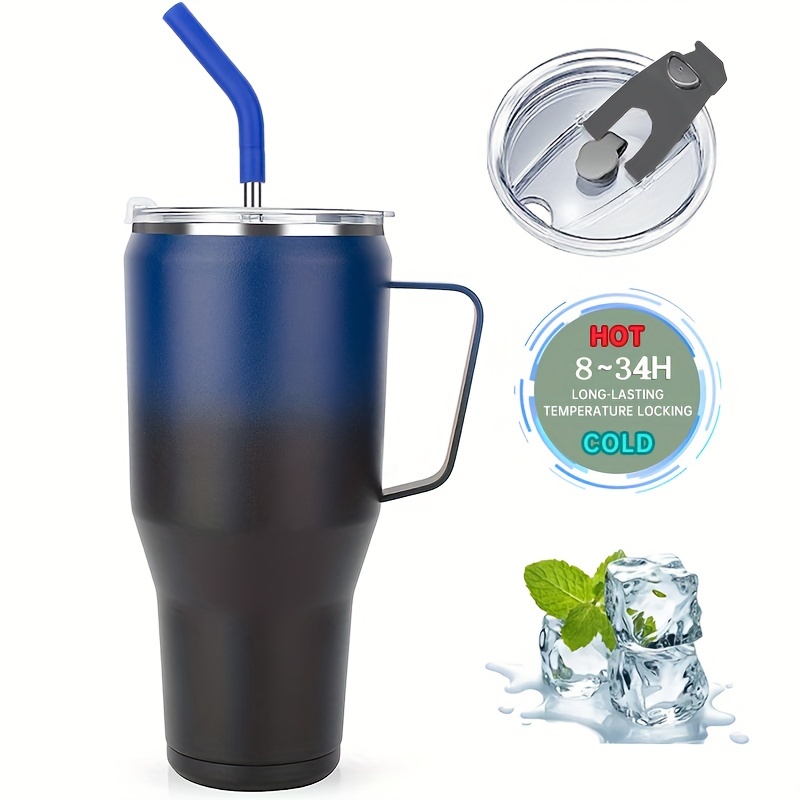 Watersy Tumbler With Handle And Straw Lid Insulated Reusable - Temu