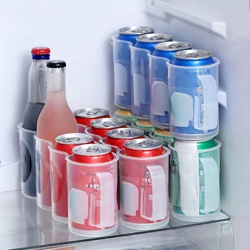 Double-layer Soda Can Organizer For Refrigerator, Pet Beverage Can Dispenser  For Beer Soda, Automatic Rolling Soda Can Storage Box, Stackable Drink  Organizer For Fridge, Kitchen Accessories - Temu