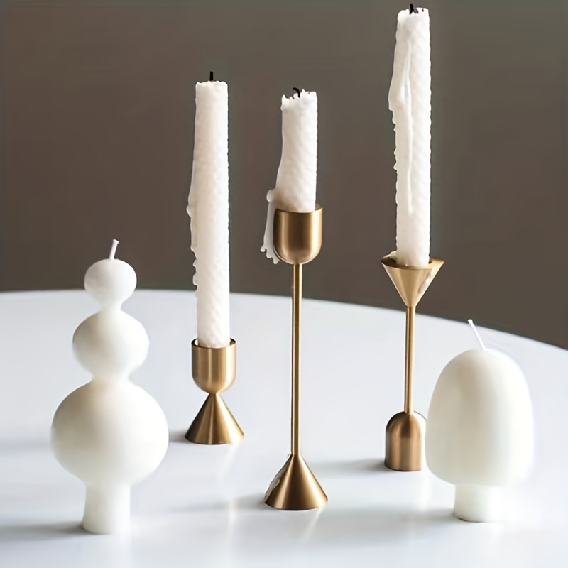 Modern Brass Candle Holders