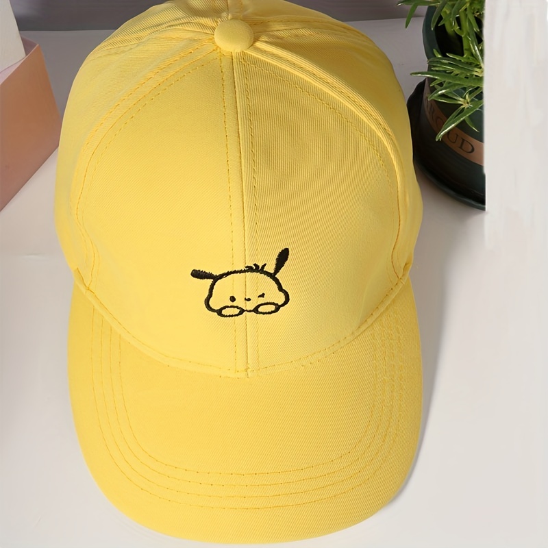 Puppy Embroidered Baseball Cap Solid Casual Couple Sun Hat Adjustable